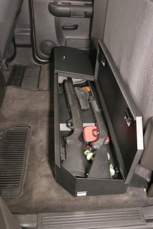 Chevrolet Silverado 1500 Underseat Lockbox - Tuffy Products - Full Length with Standard Key - Black - `07-`18